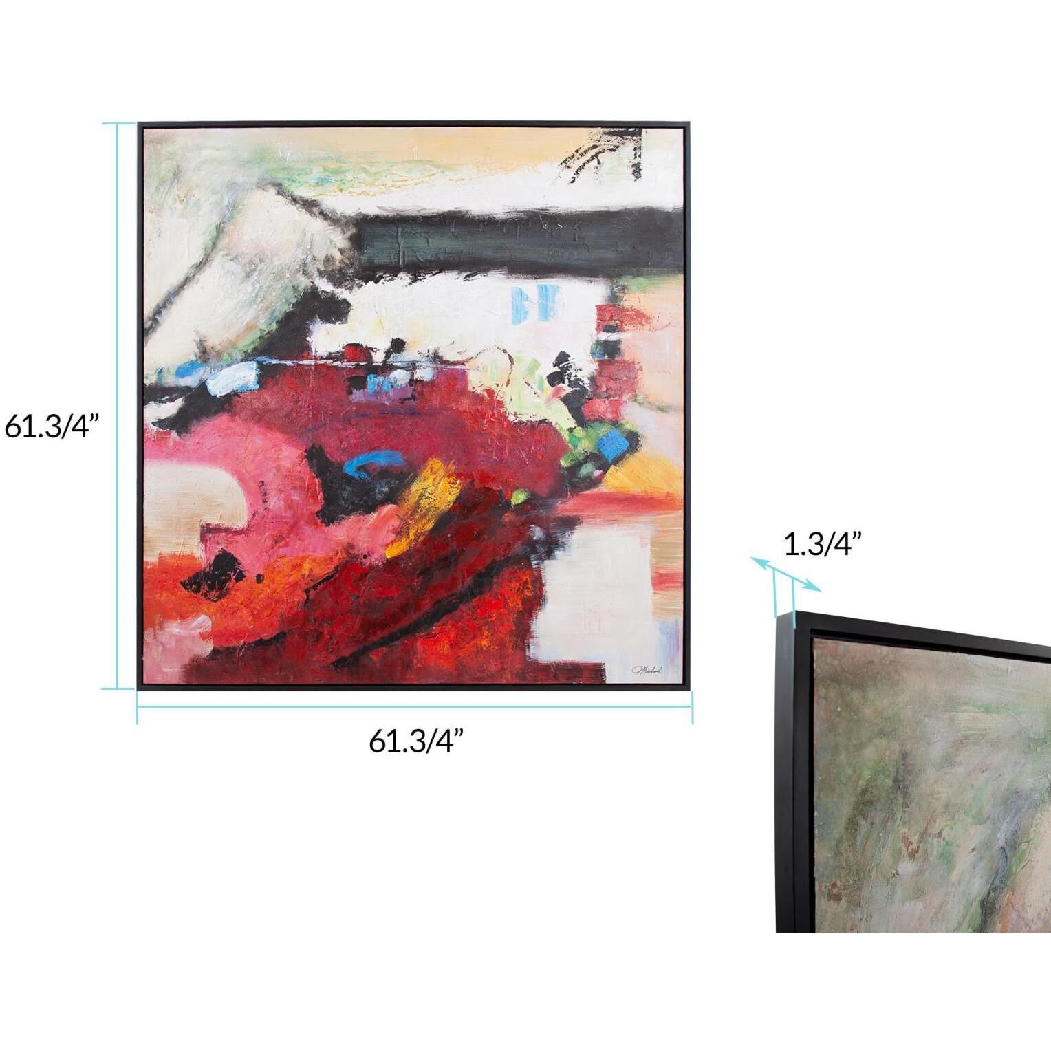 Summer Garden 61.75 X 61.75 inch Hand Painted Canvas